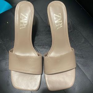 zara square toe mule